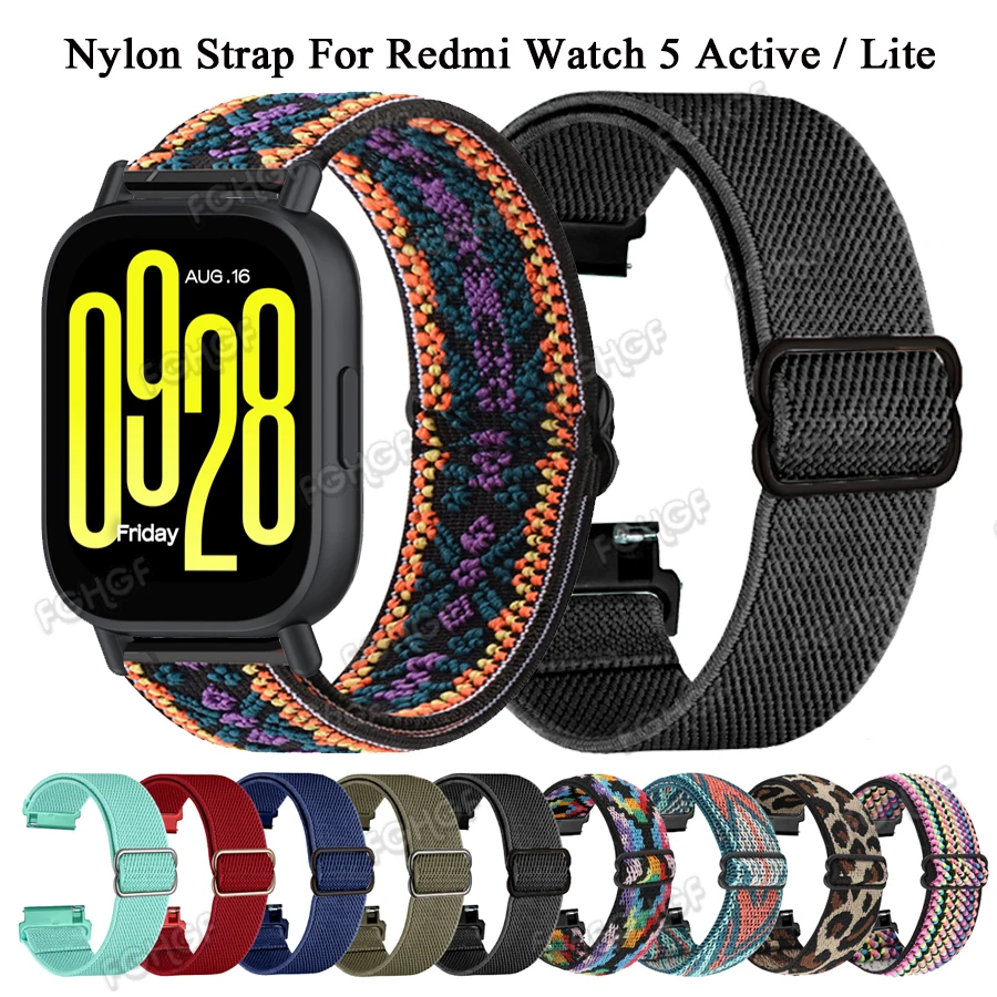 Elastický nylonový náramok pre Redmi Watch 5 Active Strap náhradný náramok pre Xiaomi Redmi Watch 5 Lite Smart WatchBand Correa