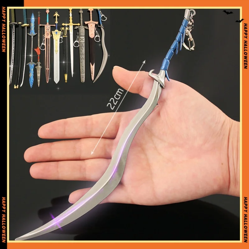 Elden Games Elden Ring Ranni Dark Moon Greatsword Collectable Weapon Model Full Metal Keychain Prívesok Periférne hračky Sword Hračky