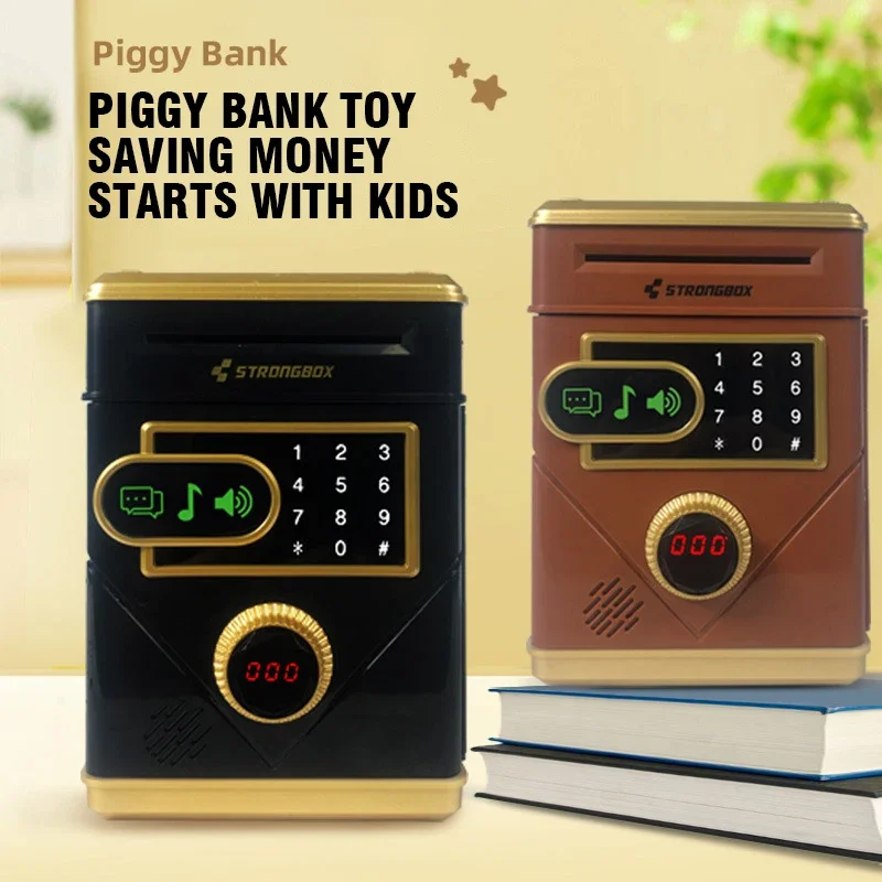 Electronic Piggy Bank Detská hračka automatická pokladnička s heslom bezpečná inteligentná peniaze Piggy Bank Automatické bankové deti darček