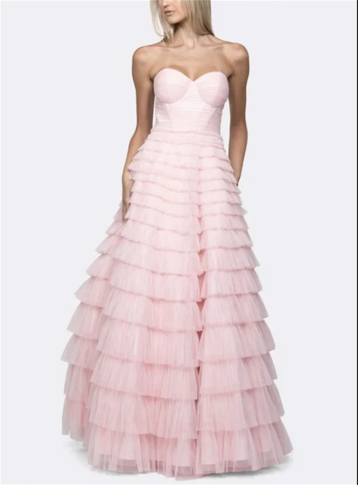 Elegance Blush Pink Short A-Line Bandeau Prom Sweetheart Evening Party Dress 2024 Nový zvyk robiť si Robes de Soirée فساتين السهرة