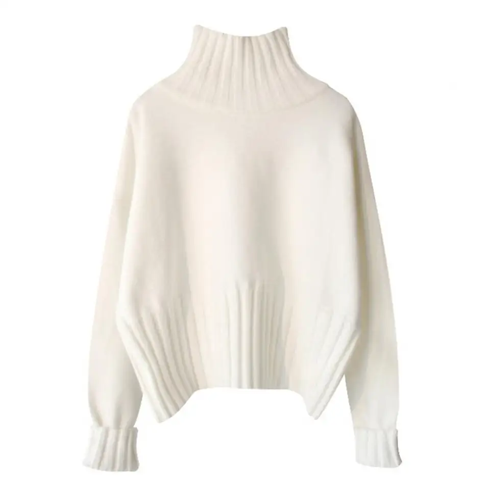Elegant Lady Sweater Pullover Udržujte v teple proti pilievku zimný sveter s dlhými rukávmi