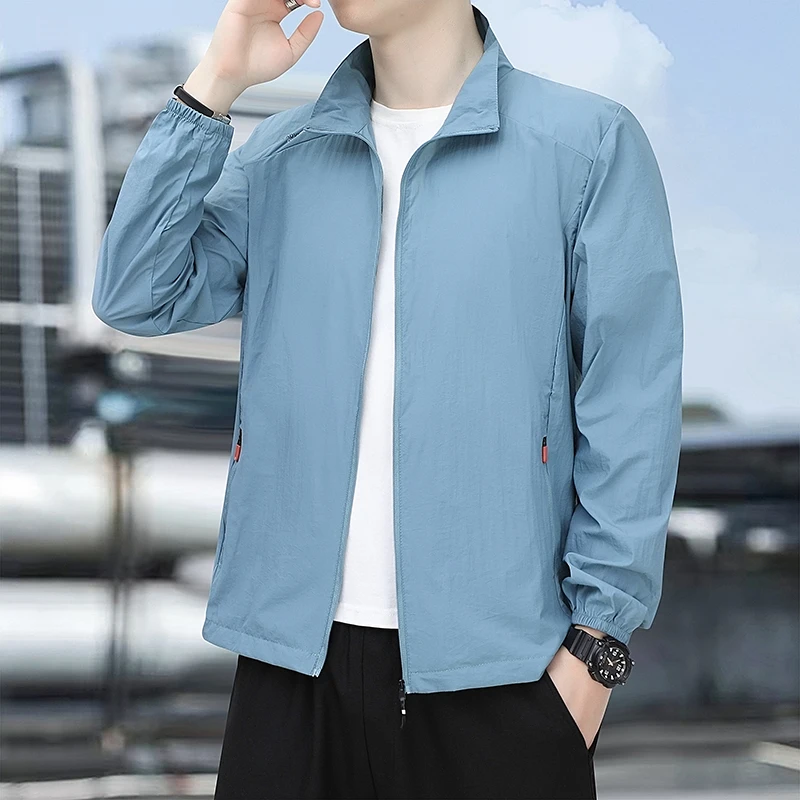 Elegantná móda Harajuku Slim Fit Ropa Hombre Loose Casual All Match Tops Solid zips o krk Mardigan s dlhým rukávom Vrchne oblečenie