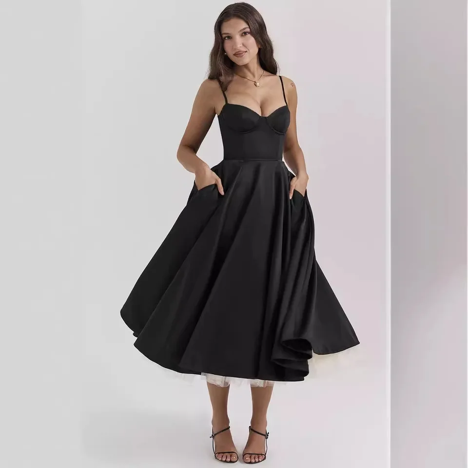 Elegantné dámske dlhé šaty sexy ropa y2k 2024 letné šaty zo závesu Vestido longo Uzun Elbise Kadin платья двечеринкинVиone