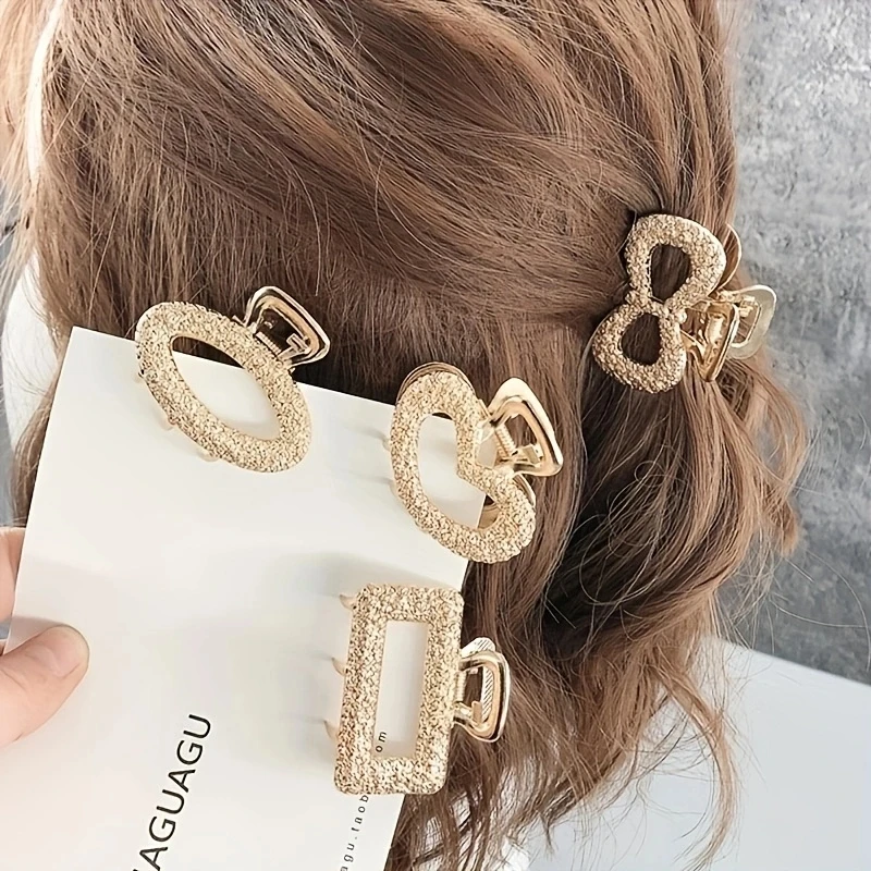 Elegantné zlaté mini zliatinové vlasové pazúry súpravy pre ženy, vintage vlasové svorky, barrette, vlásenky, módne doplnky, 1 ks, 5ks, nový