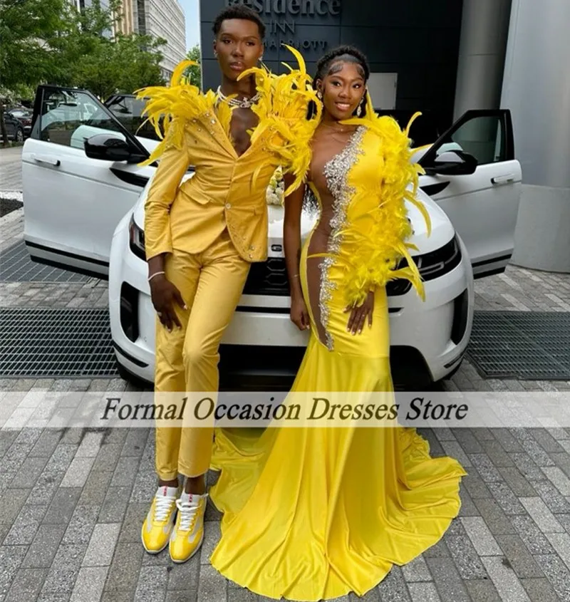 Elegantné žlté plesové šaty pre čierne dievčatá 2025 Rodinestone Party Party Gowns na mieru na mieru Šaty šaty prispôsobené
