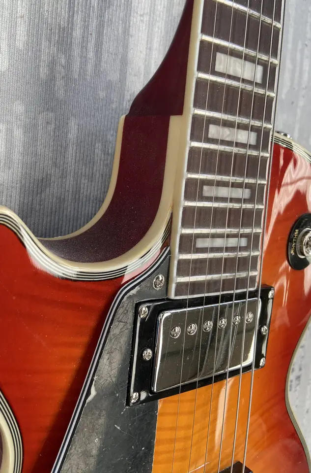Elektrická gitara, custum, majú logo! Plameň javor, backhand 45 dní dodávka, vyrobené v Číne krásne