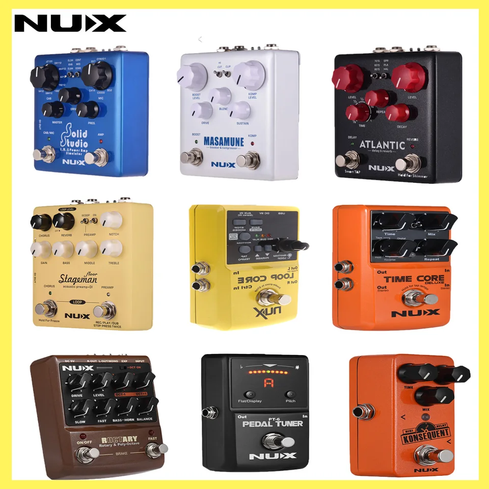 Elektrická gitarová gitara gitara nux gitara gitara basový gitarový simulátor pedála gitarového pedála Guitar Effect Pedál