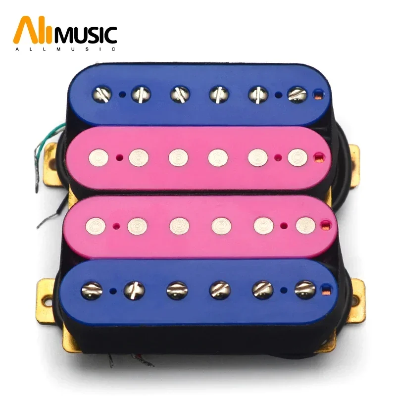 Elektrická gitarová pickup Humbucker Dual Coill Leting Pickup 4 Vedenie kábla N-7,5K/B-15K výstup hlboko modrá a fialová