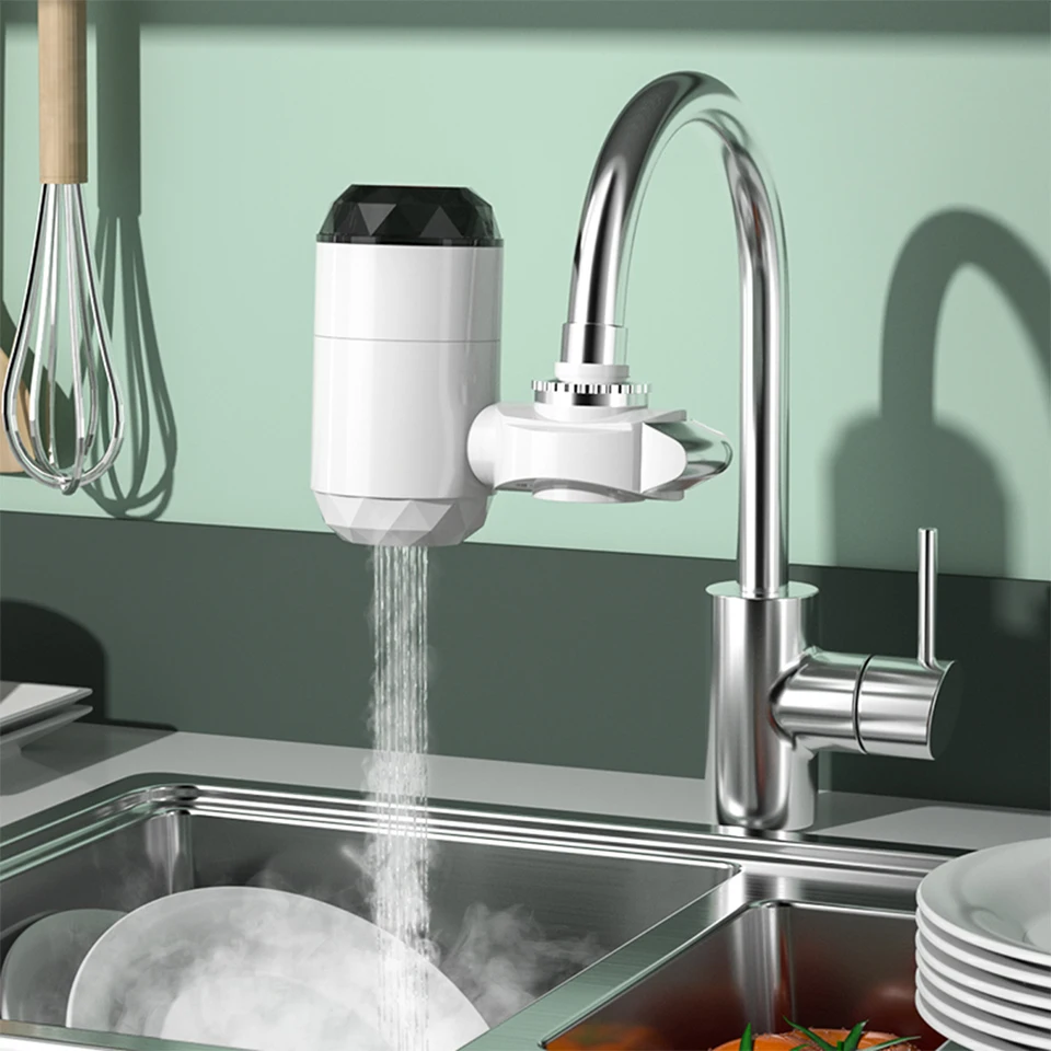 Elektrická kuchynská voda kohútik s kohútikmi okamžitá horúca voda kohútik