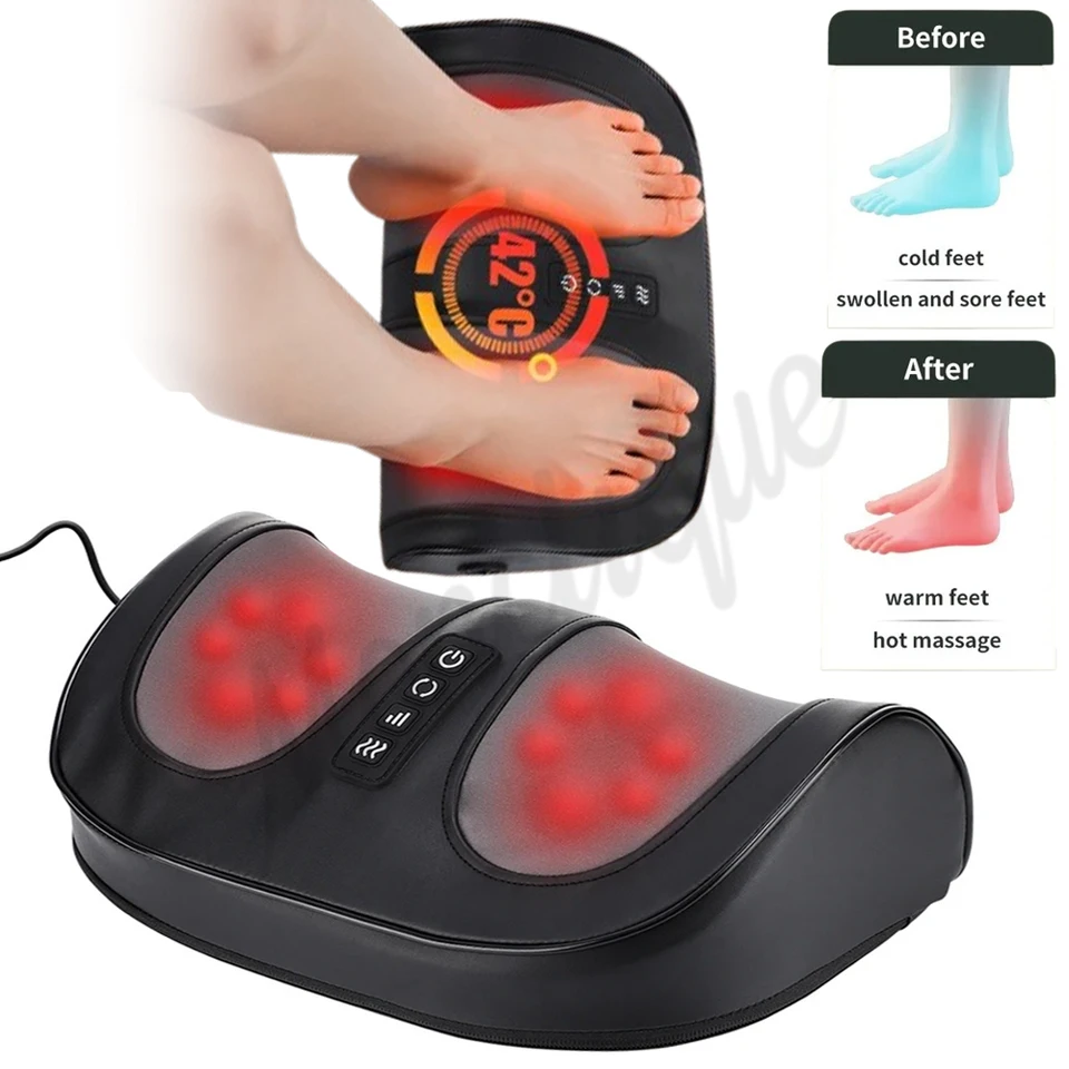 Elektrická masážna masážka Horúca kompresia Hlboké miesenie shiatsu masáž päty jediný bod Zbavte stresovej plantárnej fasciitídy šľachta