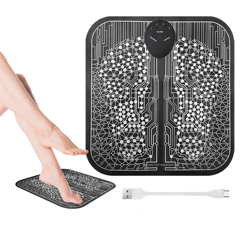 Elektrická masážna podložka EMS EMS stimulácia stimulácie stimulácie Foot Relax Massager Prenosné nohy akupints Nabíjateľná masážna masážna rohož