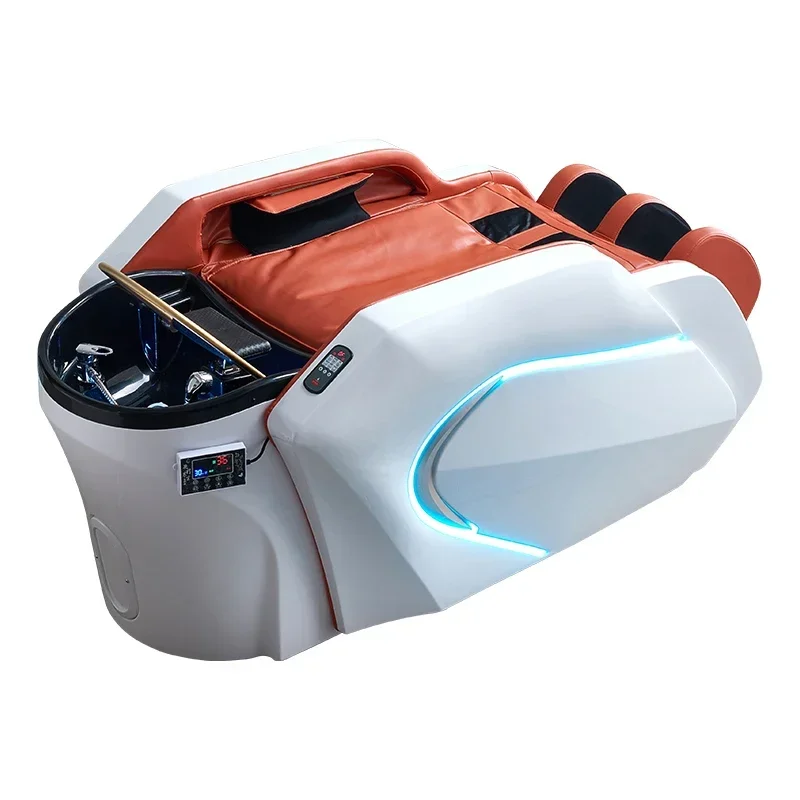 Elektrická masážna šampón Bed Balbershop Special Beauty Hair Salon Water Cycle Head Terapia Bed s fumigáciou ohrievača vody