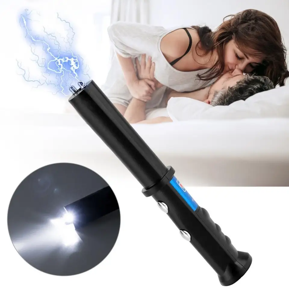 Elektrická sexuálna palica Elektrický šok masturbácia palice s LED baterkou pre unisex stimuláciu Vlnový penis penis elektrický šok Mini