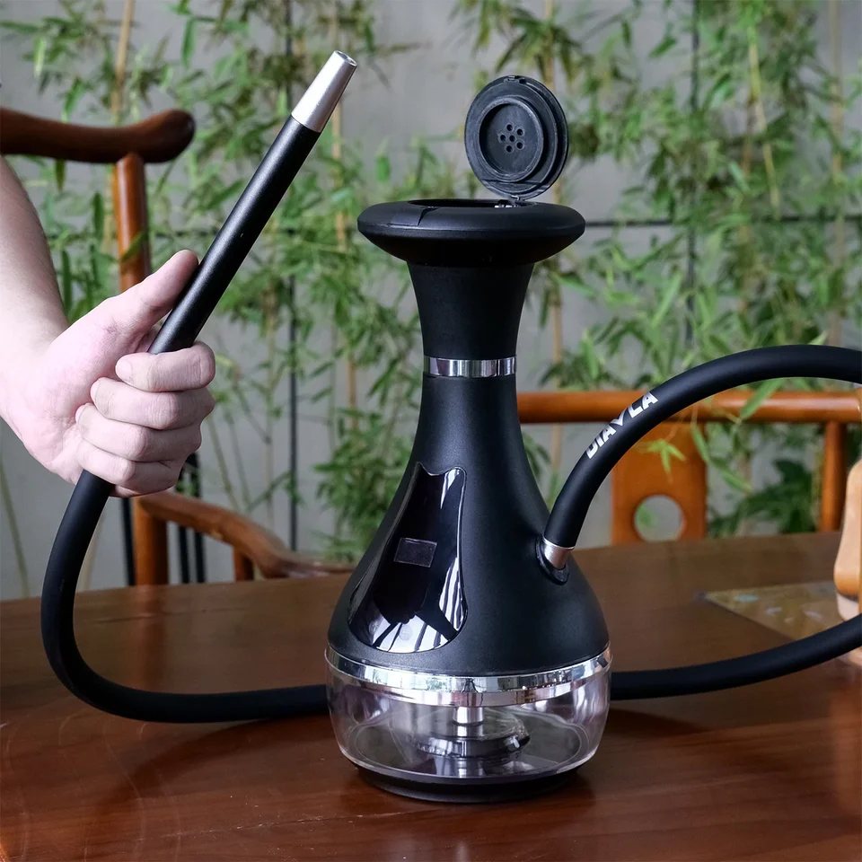 Elektrická vodná fajka fajčenie trávu s kovovými shisha misky sklenená vodná potrubie Nargile Plno sada ľahko čistiteľné doplnky dymu