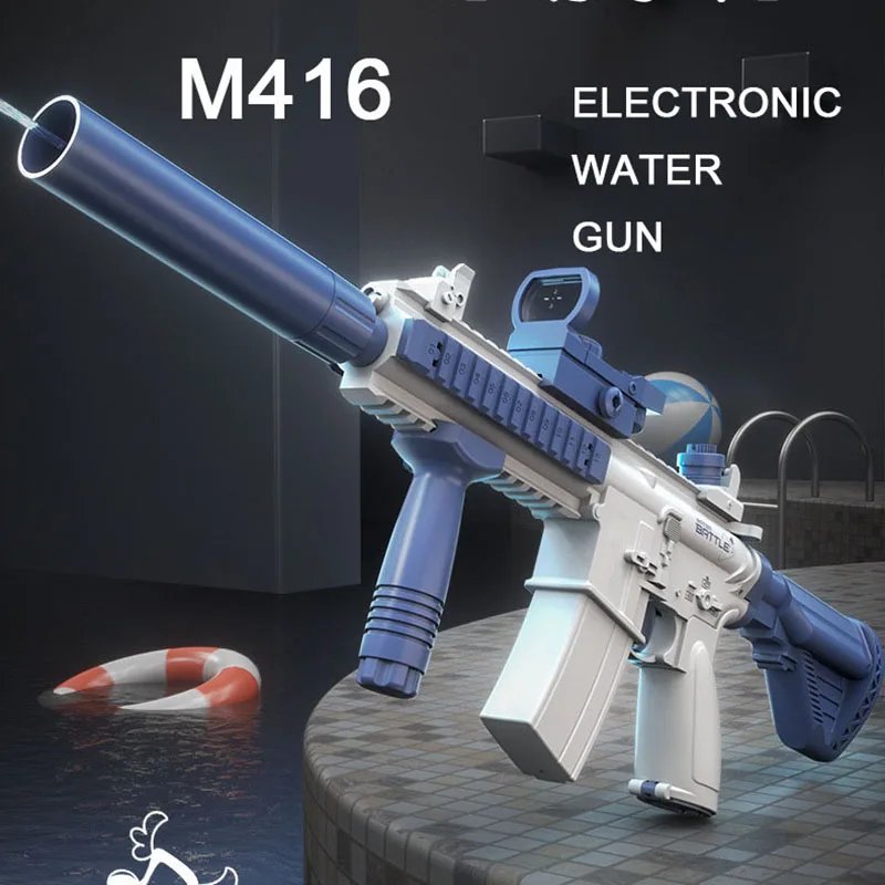 Elektrická vodná pištoľ M416 Fotografovanie hračky 280 ml natáčanie pláž vonkajšie zábava