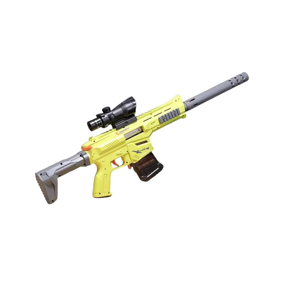 Elektrické automatické AK Foam Blaster Toy Gun Gun Detský diy motorizovaný 40 Nerfom kompatibilný s mäkkou guľkou