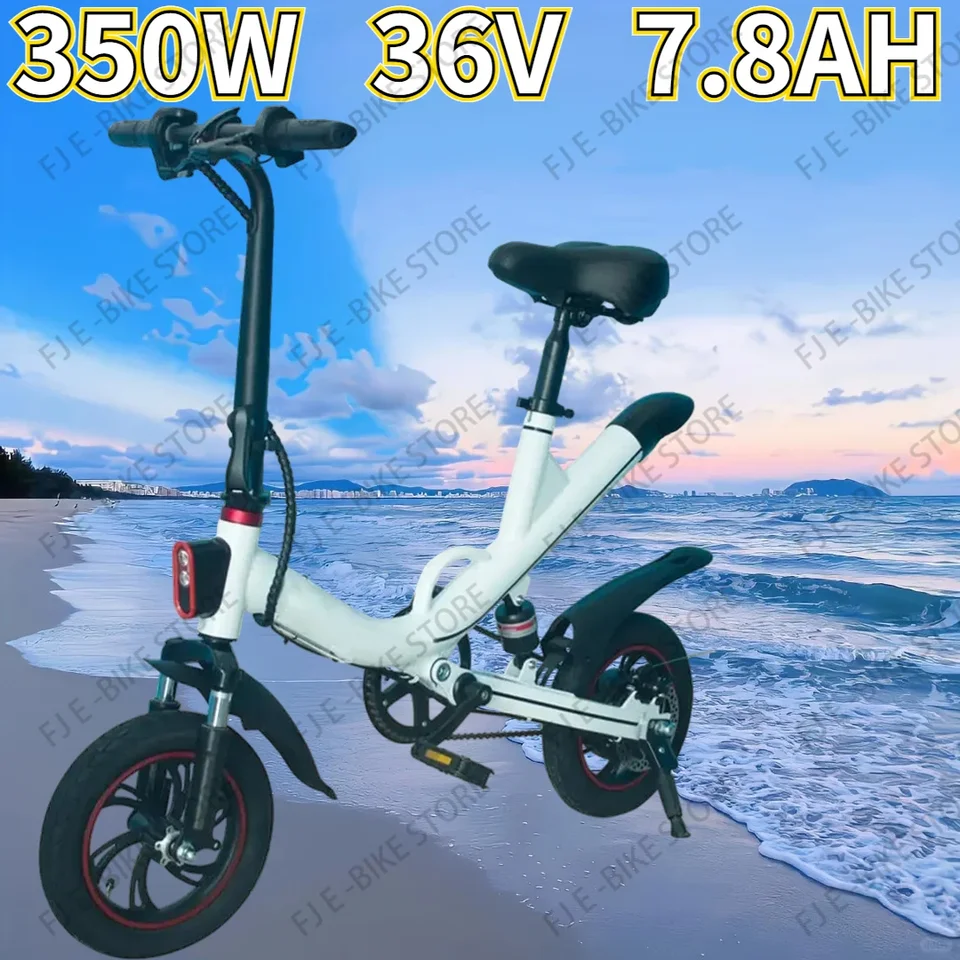 Elektrické bicykel 350 W 36V 7,8 AH lítium batérie skladacie mestské cestovné E-bicykel High Carbon Steel Rám dospelého snehového elektrického skútra
