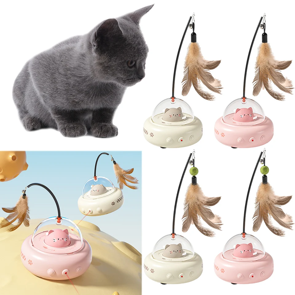 Elektrické interaktívne hračky s mačkami s periami UFO Cat TEASER STANC CAT CAT TUESING STANC FOR CAT Cvičenie Catcher prenasledovanie lovu