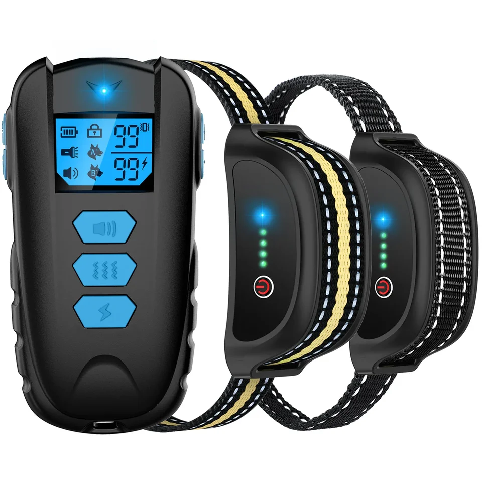 Elektrické LCD Pes Pes Training Collar Yards Witerproof Rehargeble Remote 400m Ovládanie domáceho maznáčika pre všetky šokové vibrácie zvuk