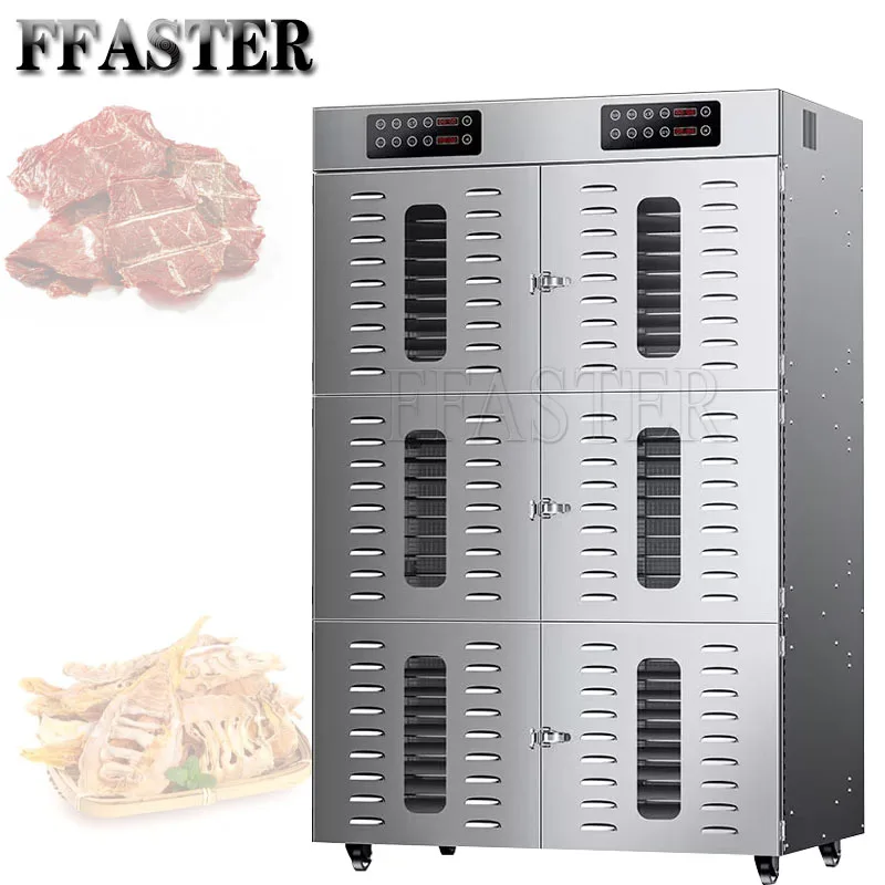 Elektrické sušené ovocie zeleninová potravina Sušer komerčný potravinový dehydrator stroj 60/90 vrstva 220V 6400W