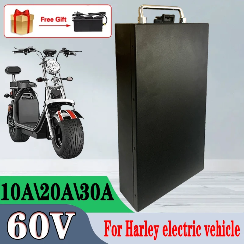 Elektrické vozidlo lítium batérie 60 V 30AH 20AH 10AH 2000W pre Harley Dva koleso Sloble CityCoco Electric Secooter