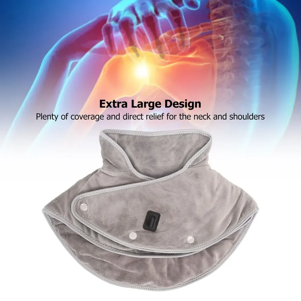 Elektrické vykurovacie krk krku krk krčka krčka maternice Troj prevodový stupeň Thermal Compress Massager Vibration Shawl Warm chrbát