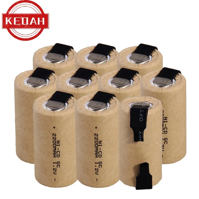 Elektrické vŕtacie batérie skrutkovača SC 1,2V 2200 mAh sub c Ni-CD Nabíjateľné Battey s výkonovým nástrojom NICD Subc bunky NICD