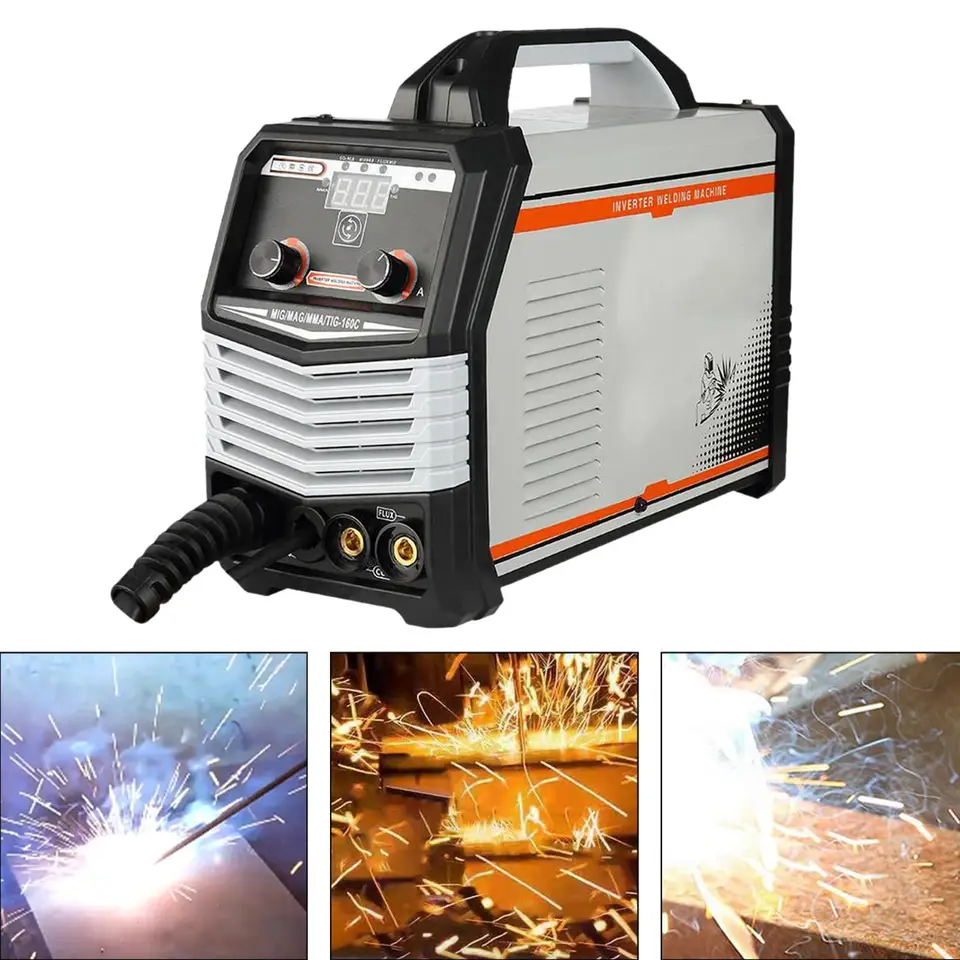 Elektrické zváracie zariadenie MIG, MMA, MAG, TIG-160C Režimy viacúčelové pred súčasnou ochranu užívateľsky prívetivý nástroj Elektrické zváranie