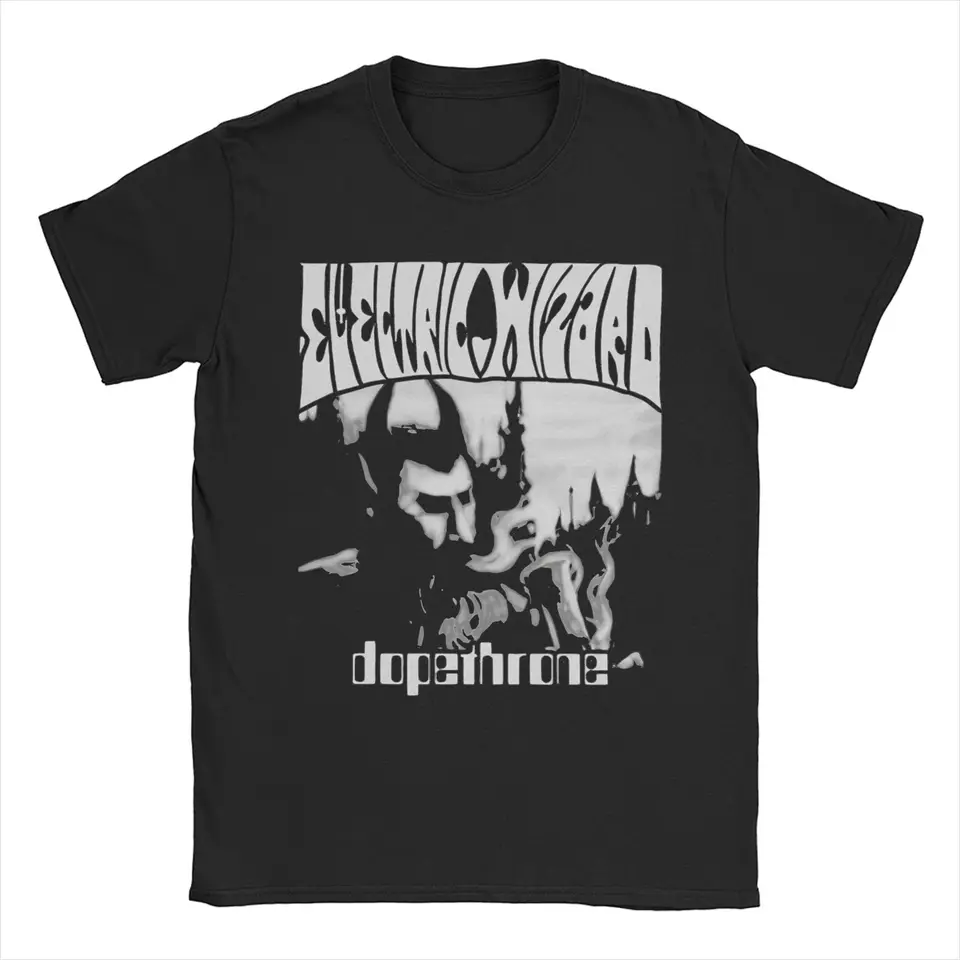 Elektrické čarodejnícke tričko Men Dámske 100% bavlna Úžasné tričko Crew Crew Kovová hudobná kapela Tees krátke rukávy Tops Tops