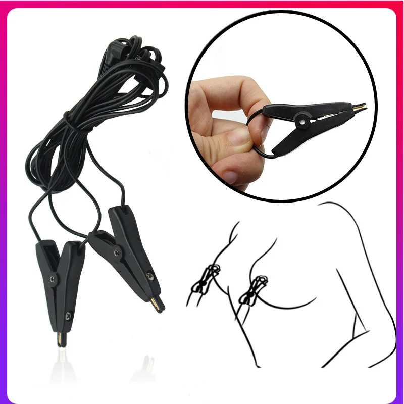 Elektrické šokové bradavky svorky stimulácie prsníka laba klitoris klitoris klitory dospelých hier Bondage sady erotické hračky Hračky pre ženy