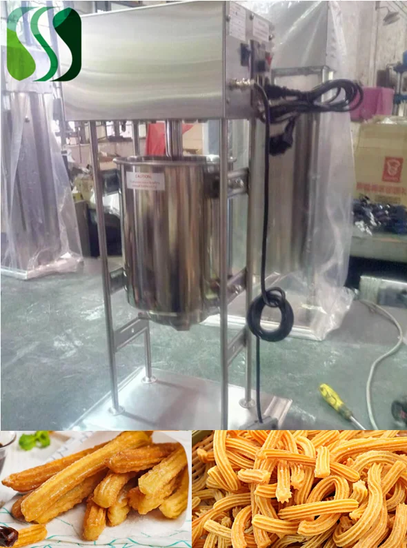 Elektrický 10L churros výrobca stroj latinský ovocný olejový strip stroj Španielsko výrobca stroja na výrobu stroja na výrobu churros