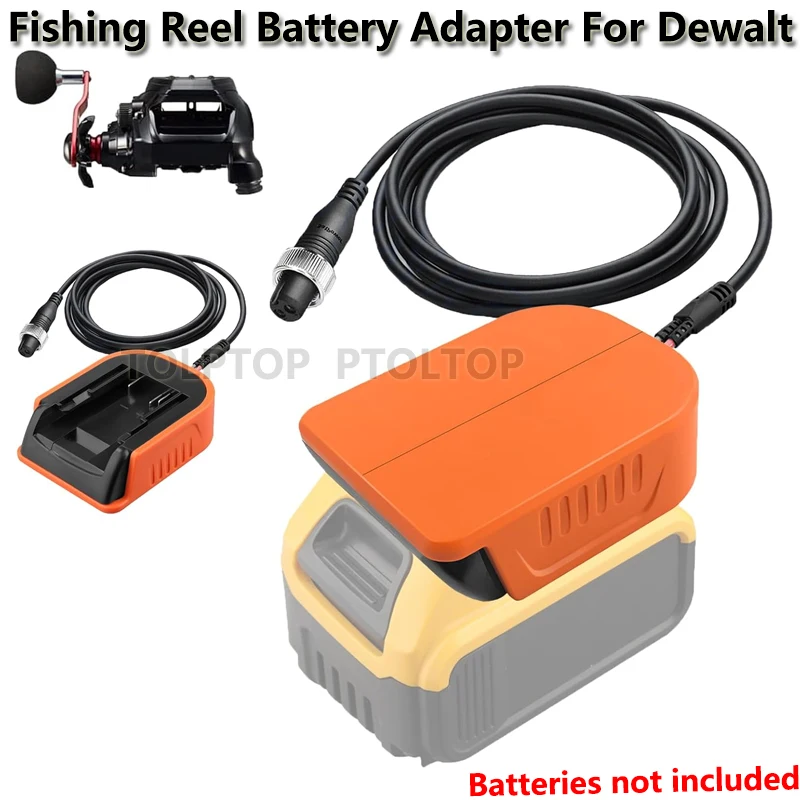 Elektrický adaptér batérie rybárskych cievok pre prácu s batériou Dewalt 20V pre Daiwa/Shimano 14.4V Power Assist na valcoch 750MJ 800MJ 1200MJ