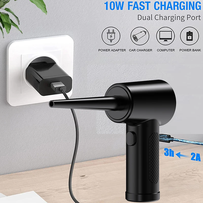 Elektrický bezdrôtový vzduch Duster 15000 mAh Komprimovaný vzduchový dúchadlo 51000 ot / min