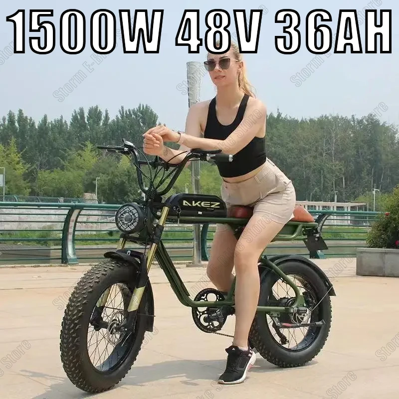 Elektrický bicykel Akez S2 750W Motor 48v13AH lítiová batéria 45 km/h asistencia pre dospelých Elektrický bicykel 20*4,0 tukov