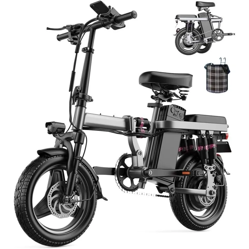 Elektrický bicykel pre dospelých, odnímateľná batéria 48 V 15AH, 25 mph 35 míľ dochádzajúce na ebike pre ženy, 500 W bez kefy