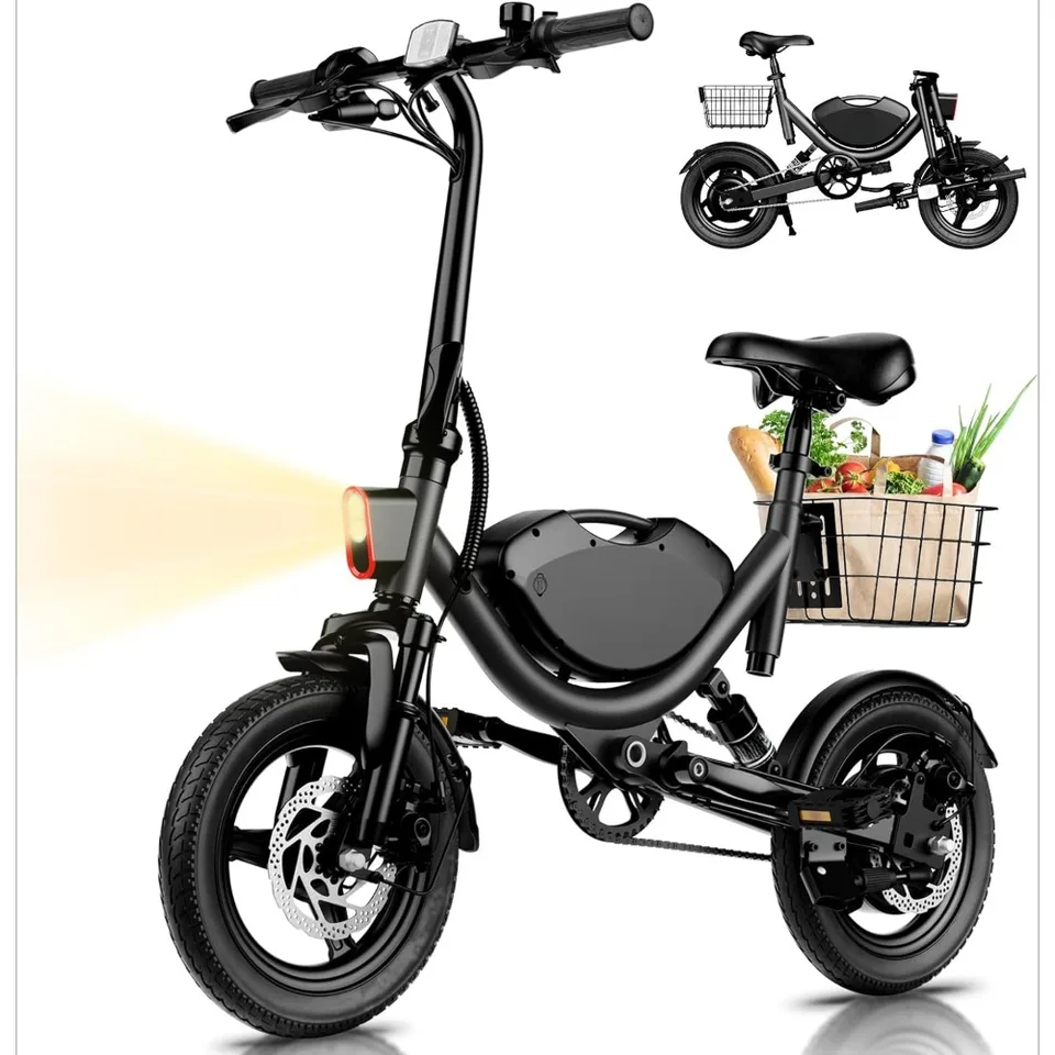 Elektrický bicykel s košom, 35 míľ došlo