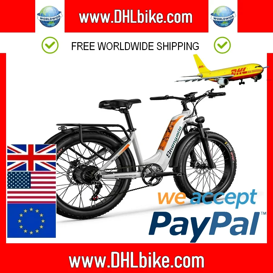 Elektrický bicykel shengmilo mx06 1000W Urban Bicycle Fat Bike Electric 26 