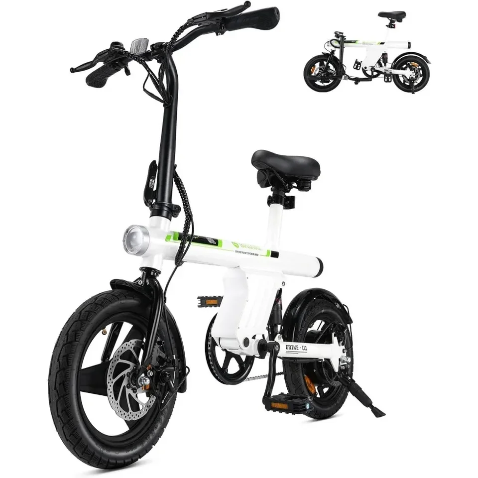 Elektrický bicykel U1 750 W Vrcholový motor, 20 km / h, s inteligentným kopom, 280,8Wh batéria, 25 míľ PAS, mini e bicykle pre dospelých a dospievajúcich