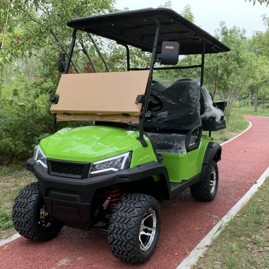 Elektrický golfový golfový golfový golfový golfový golfový golfový vozík Luxusná ulica Legal Buggy Dospelý 72V lítium batériu elektrický golfový vozík