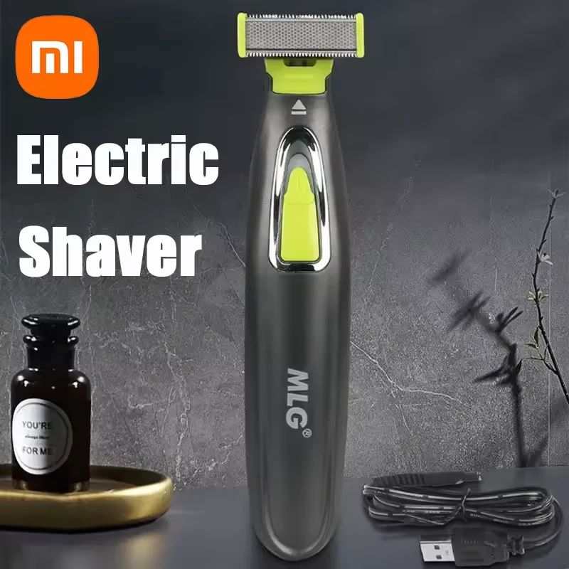 Elektrický holiaci strojček Xiaomi pre mužov a ženy prenosný celotelové zastrihávače USB MLG T v tvare Blade Razor pre brady