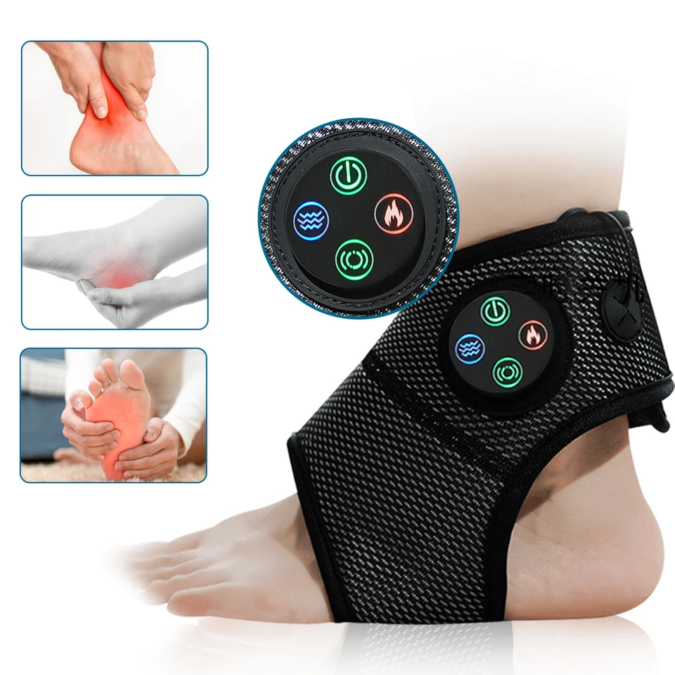Elektrický inteligentný členkový členok Massager Air Tlak vibrácie Vibrácie Masážny nôh akupint sval relax členkového kĺbu podpera