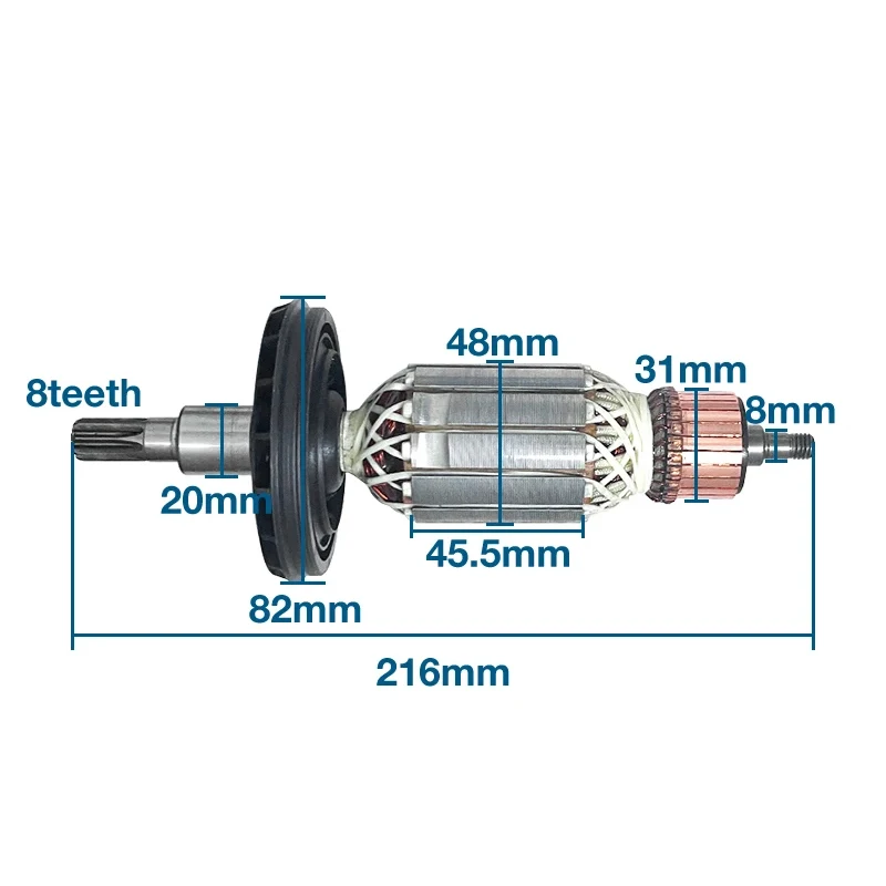 Elektrický kladivo pre Bosch GBH8-45DV GSH9VC8 Zub