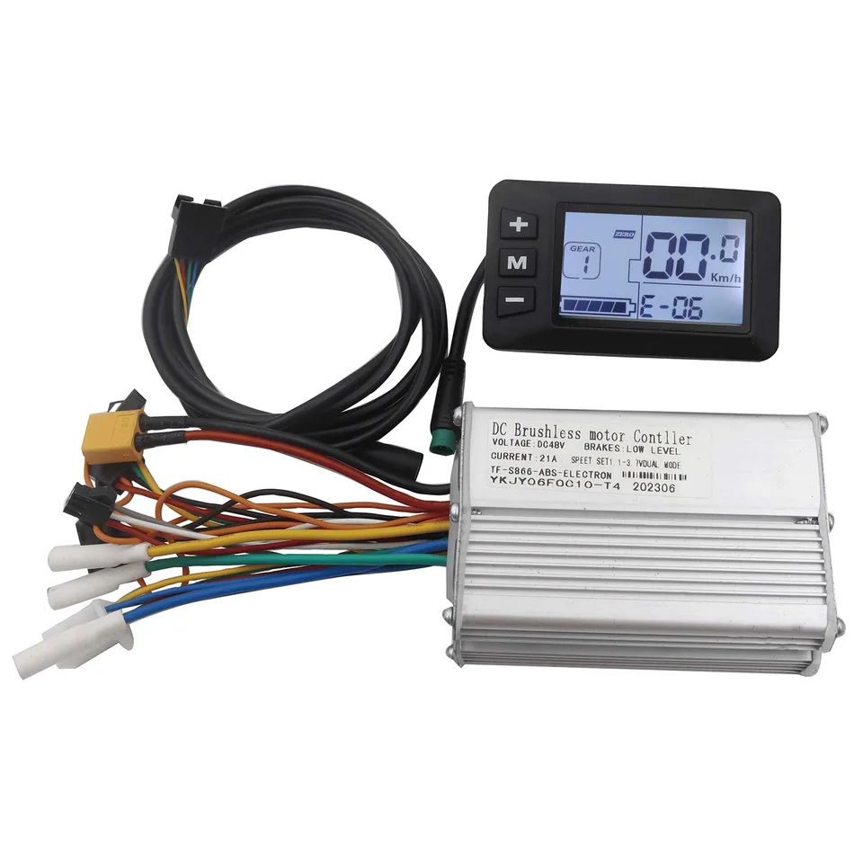 Elektrický kolobežník bez kefy Motor 48v 21a+S866 LCD Display Dishboard Kit