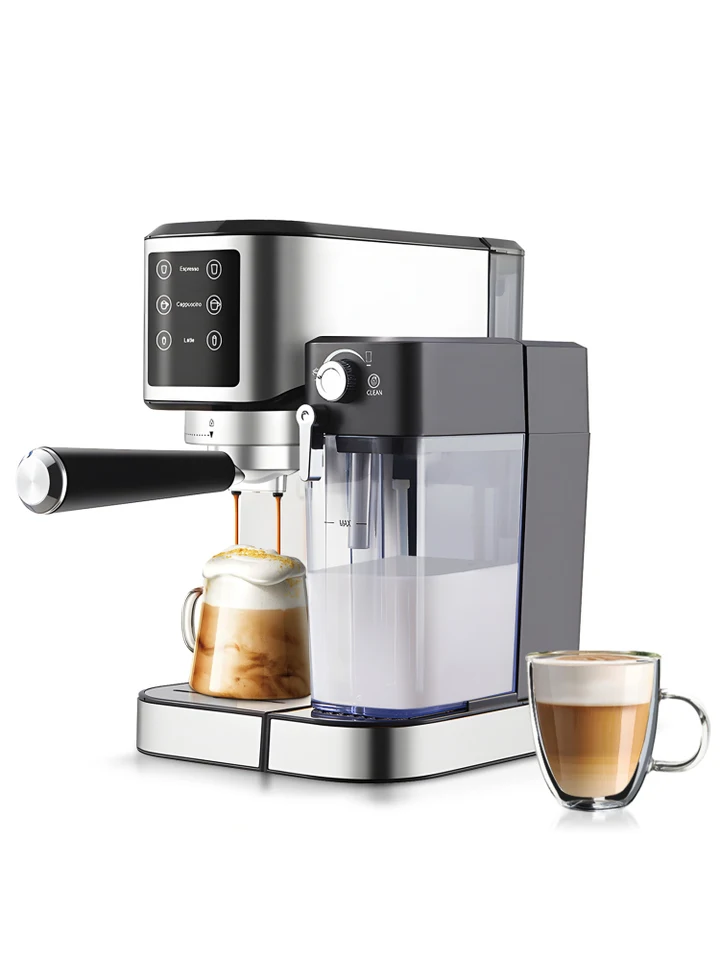 Elektrický kávovar s automatickým systémom penenia mlieka 1350 W 20BAR Mini Coffee Maker s Portafilterom, 92 ℃ Smart Brew