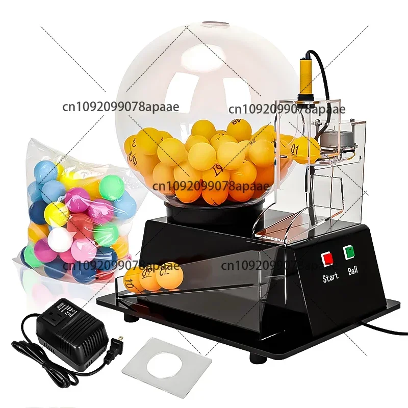 Elektrický lotériový guľôčkový stroj, automatické bingo gule stroj klietky Fantasy futbalové koncepty hra akrylové šťastné kreslenie