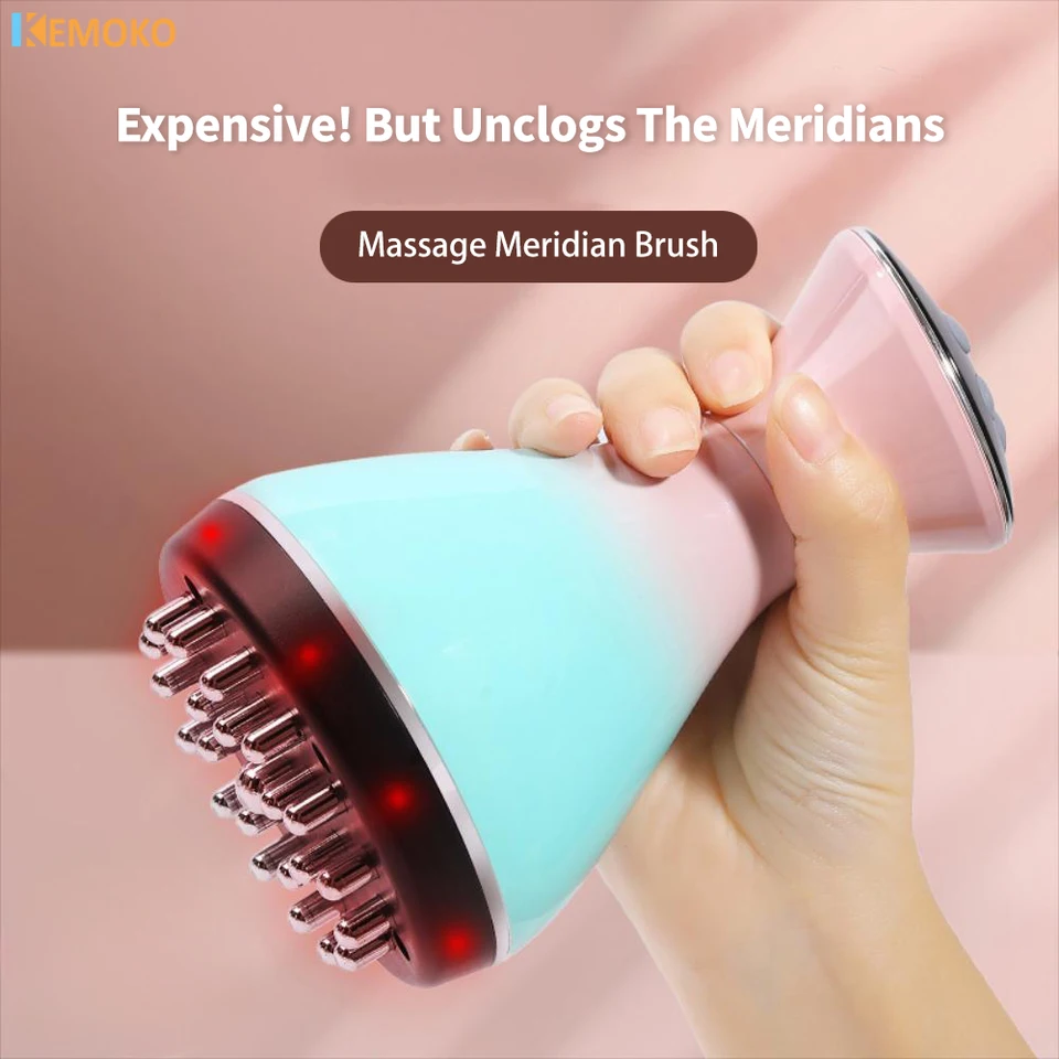 Elektrický Meridian Brush Electric Scrapping Massager Nástroj Antilululit Magnet Therapy Guasha Scraping Furking Slimming