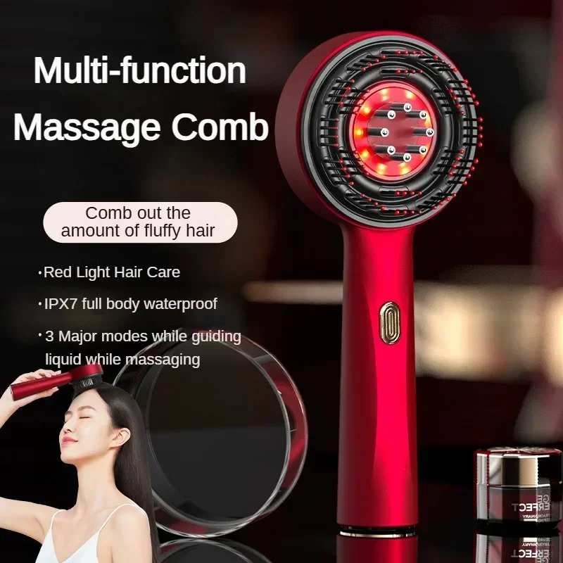 Elektrický mikrokurrent masážový hrebeň prenosné vlasové folikuly hrebeň compalp Oil Applicator Head Massager Hair Rast Proti strata starostlivosť