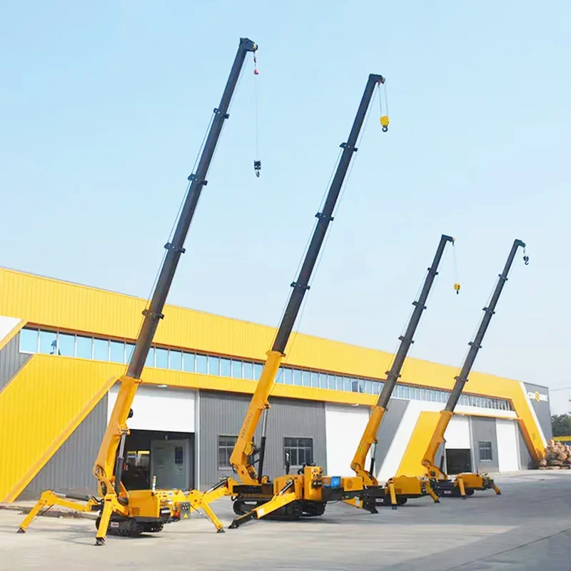 Elektrický mobilný mikro prehľadávač Spider Crane 1 2 3 5 8 ton Teleskopický boom malý hydraulický EPA motor batérií Mini Spider Crane