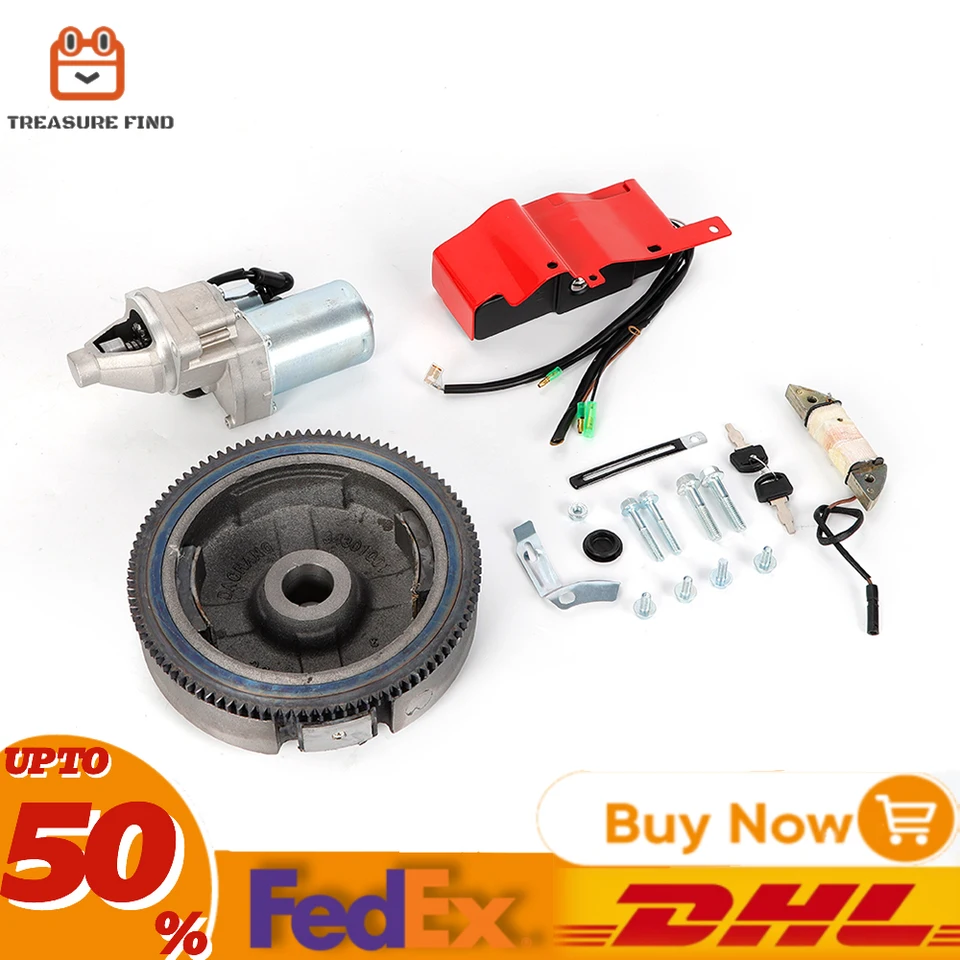 Elektrický motor začatie súprav zo zoškolských súprav na spínač motora Coil Coil Cover pre Honda GX160 5,5 HP GX200 6,5 HP/GX390 13HP GX340 11HP