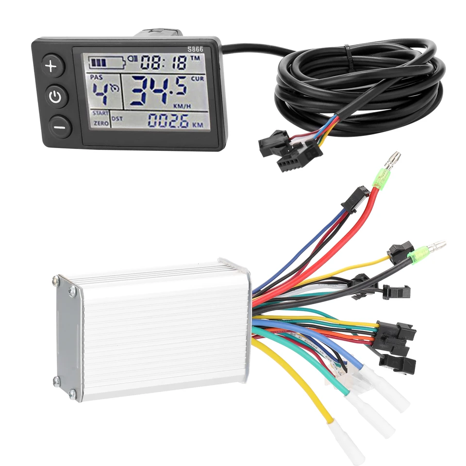 Elektrický regulátor bicyklov 24V-48V/36V-60V 350W Brushless E-Bike Controller s LCD Display Bicycles Scooter Controller S866